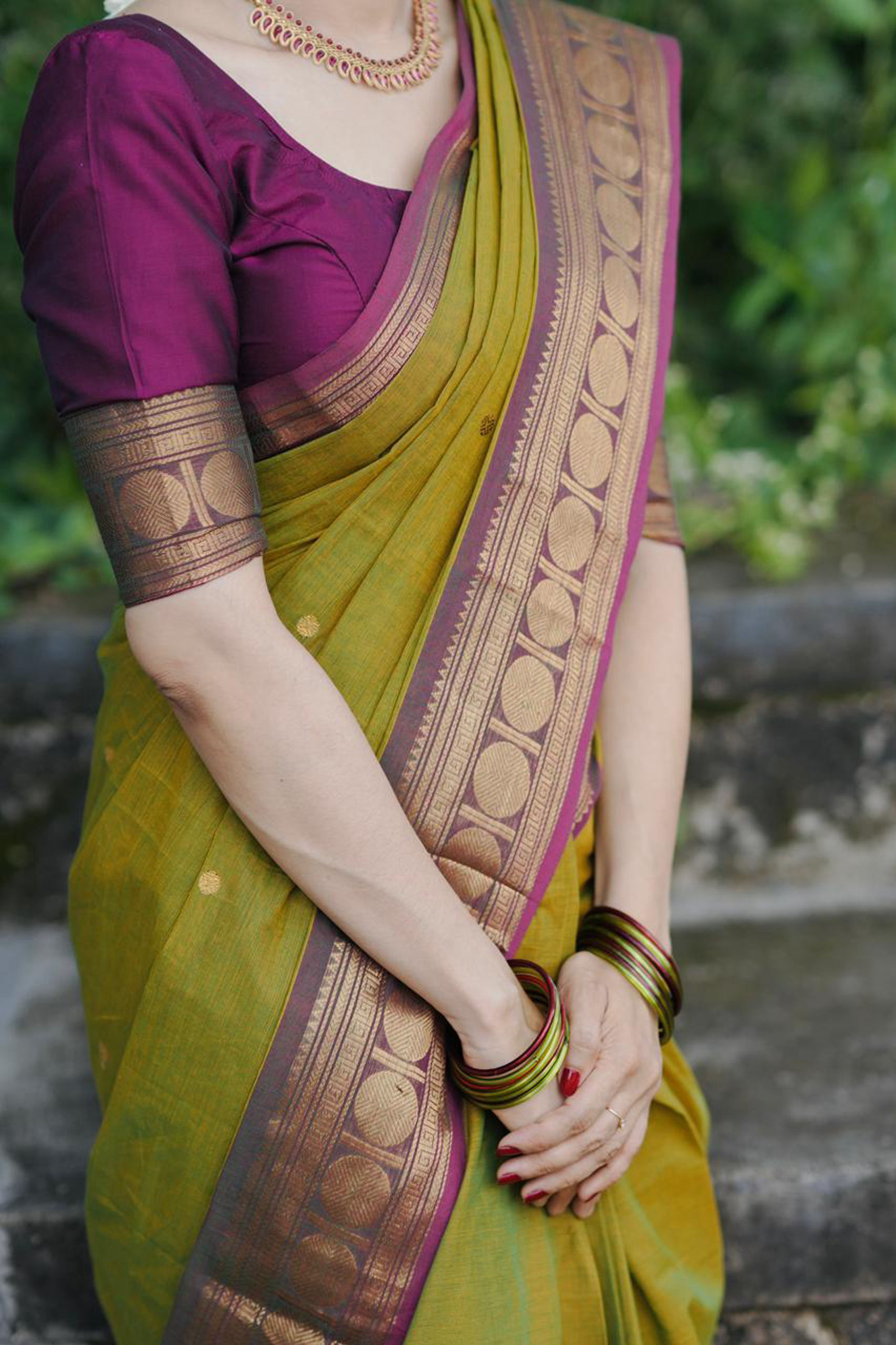 Kanchi Cotton - Lime Green