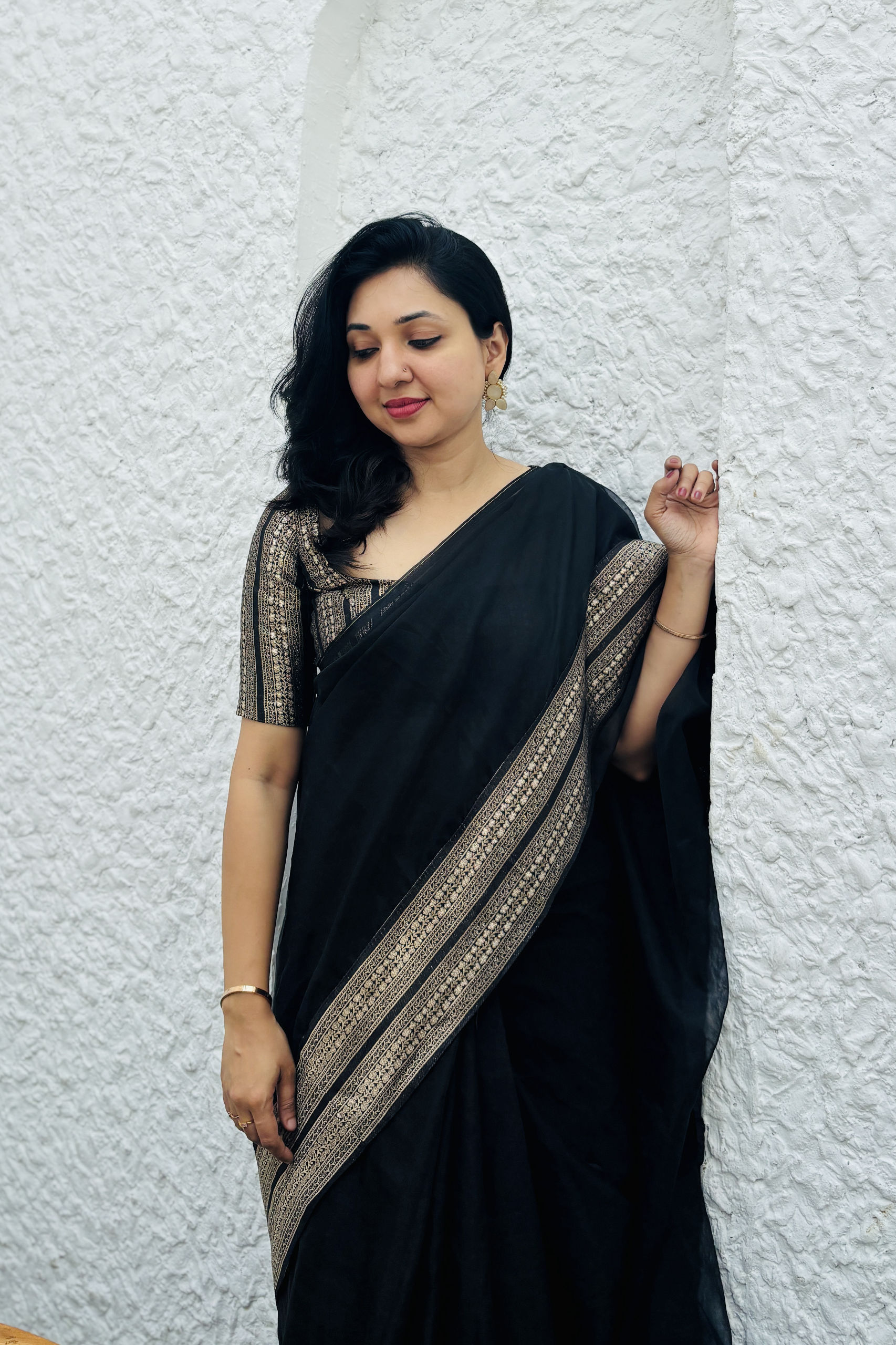Black Organza Saree