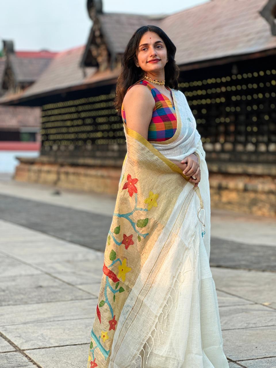 Handloom Linen - White