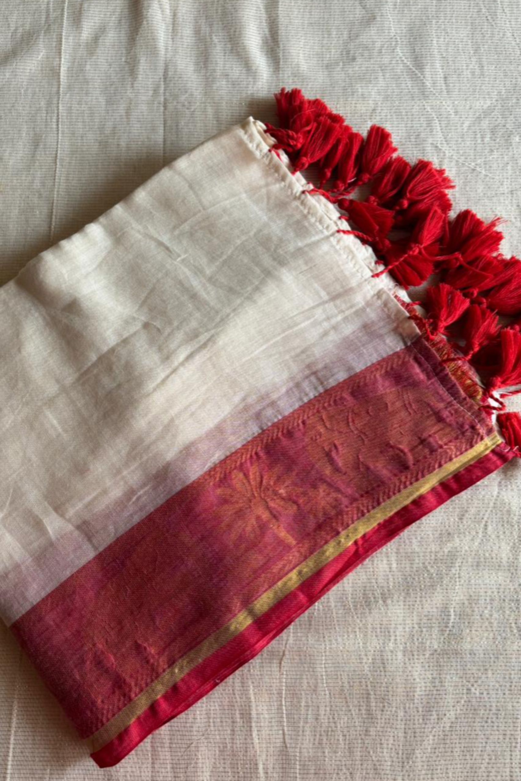 Mul Cotton - Red Border
