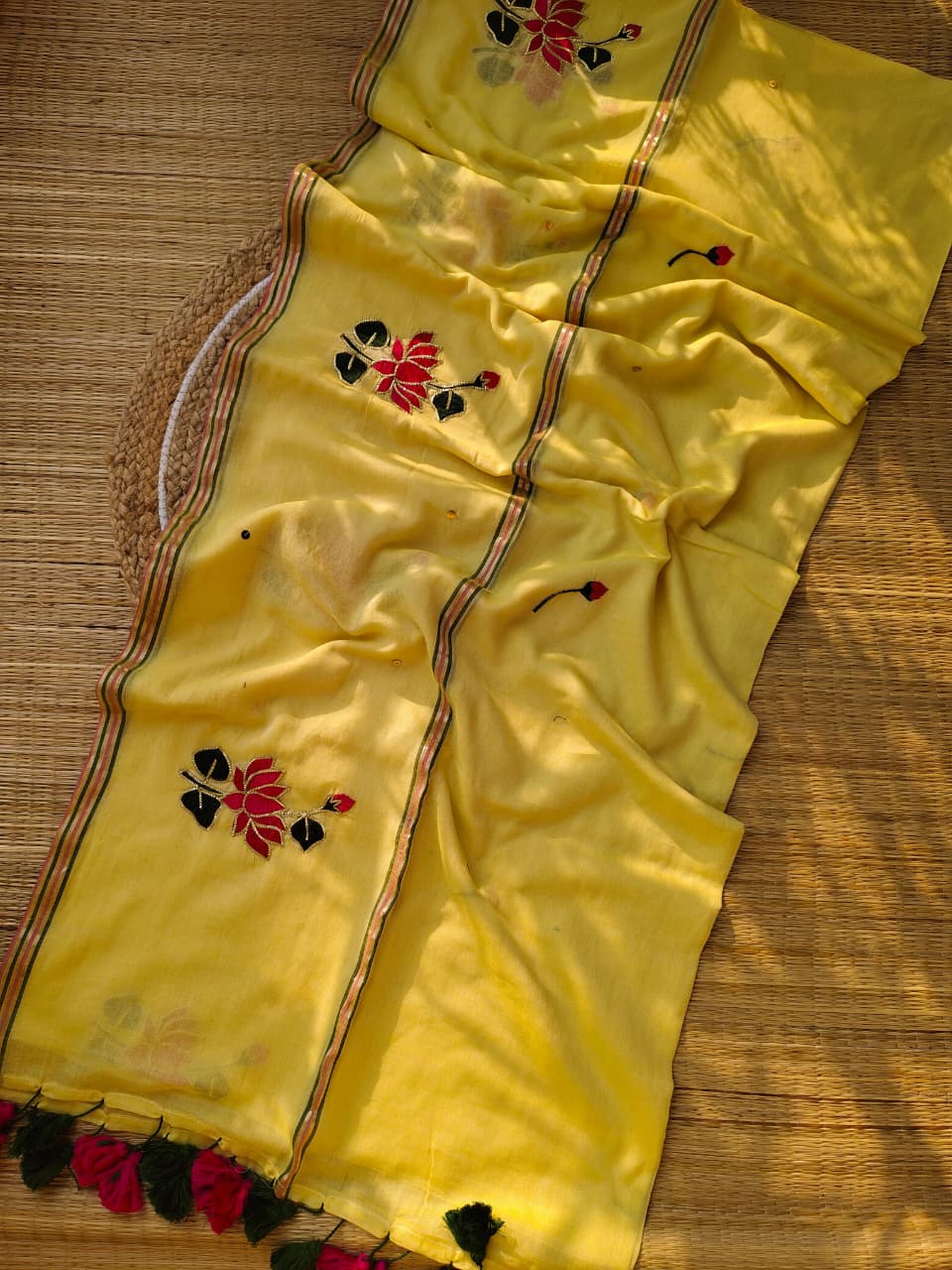Lotus Embroidery Mul