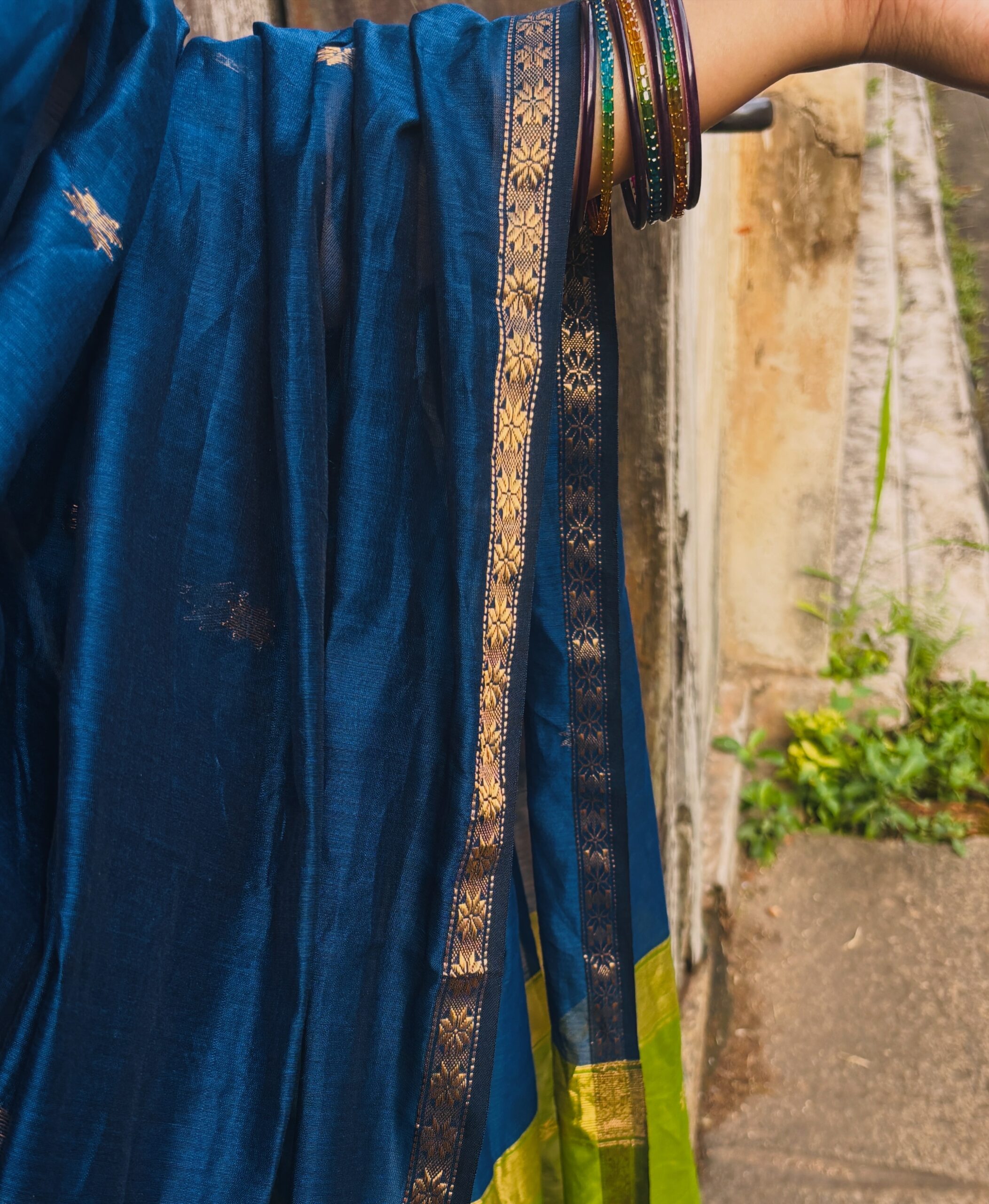 Maheshwari-Deep Teal Blue