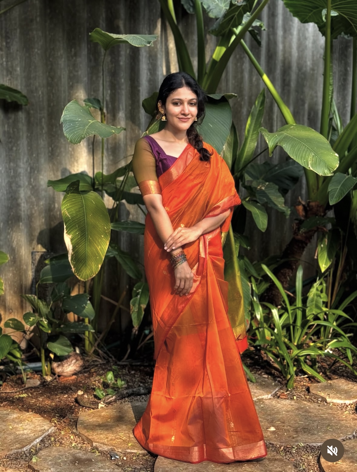 Maheshwari- Orange Dual Tone