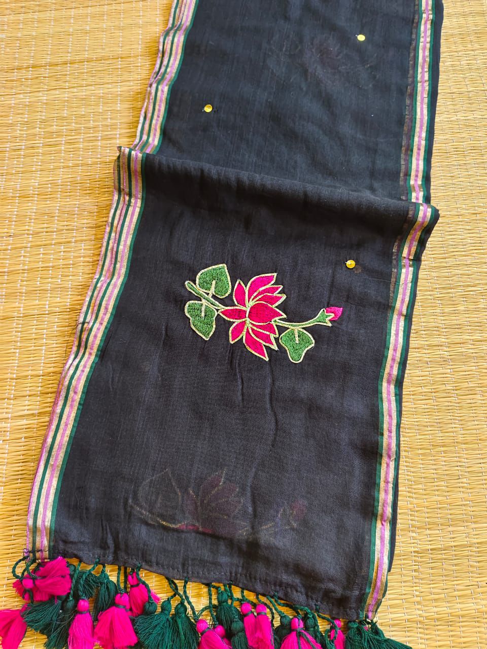Lotus Embroidery Mul