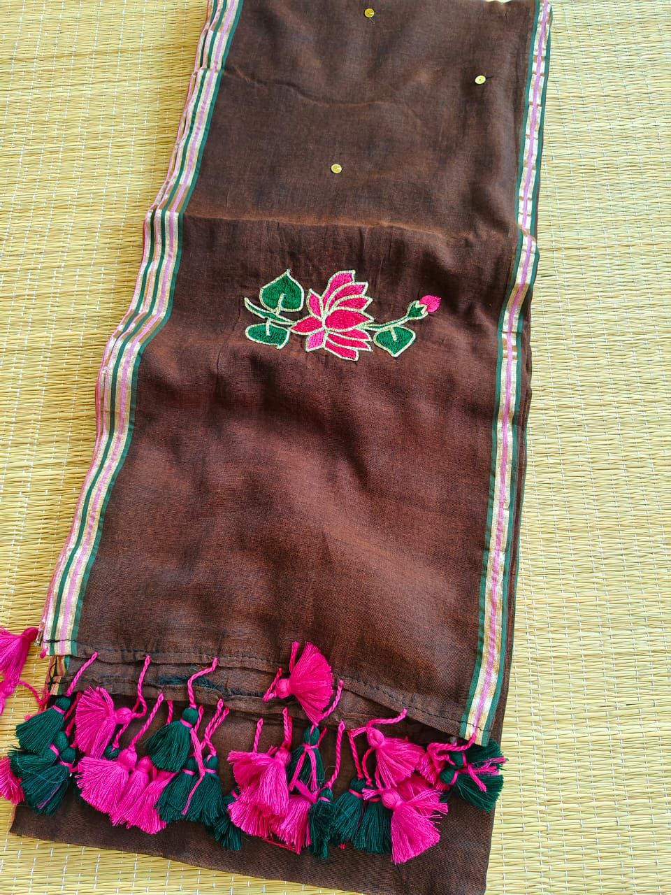 Lotus Embroidery Mul