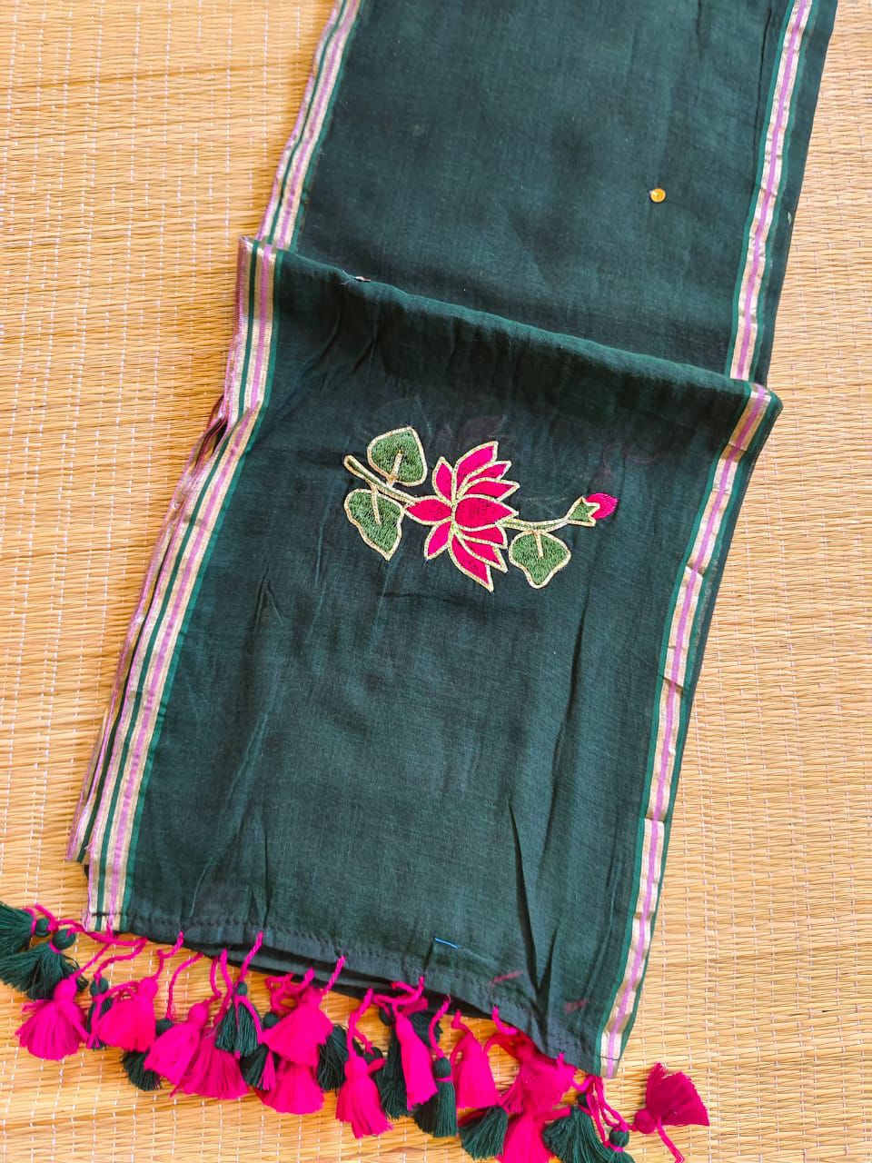 Lotus Embroidery Mul