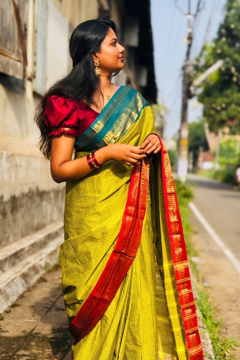 Kanchi Cotton - Lime Green
