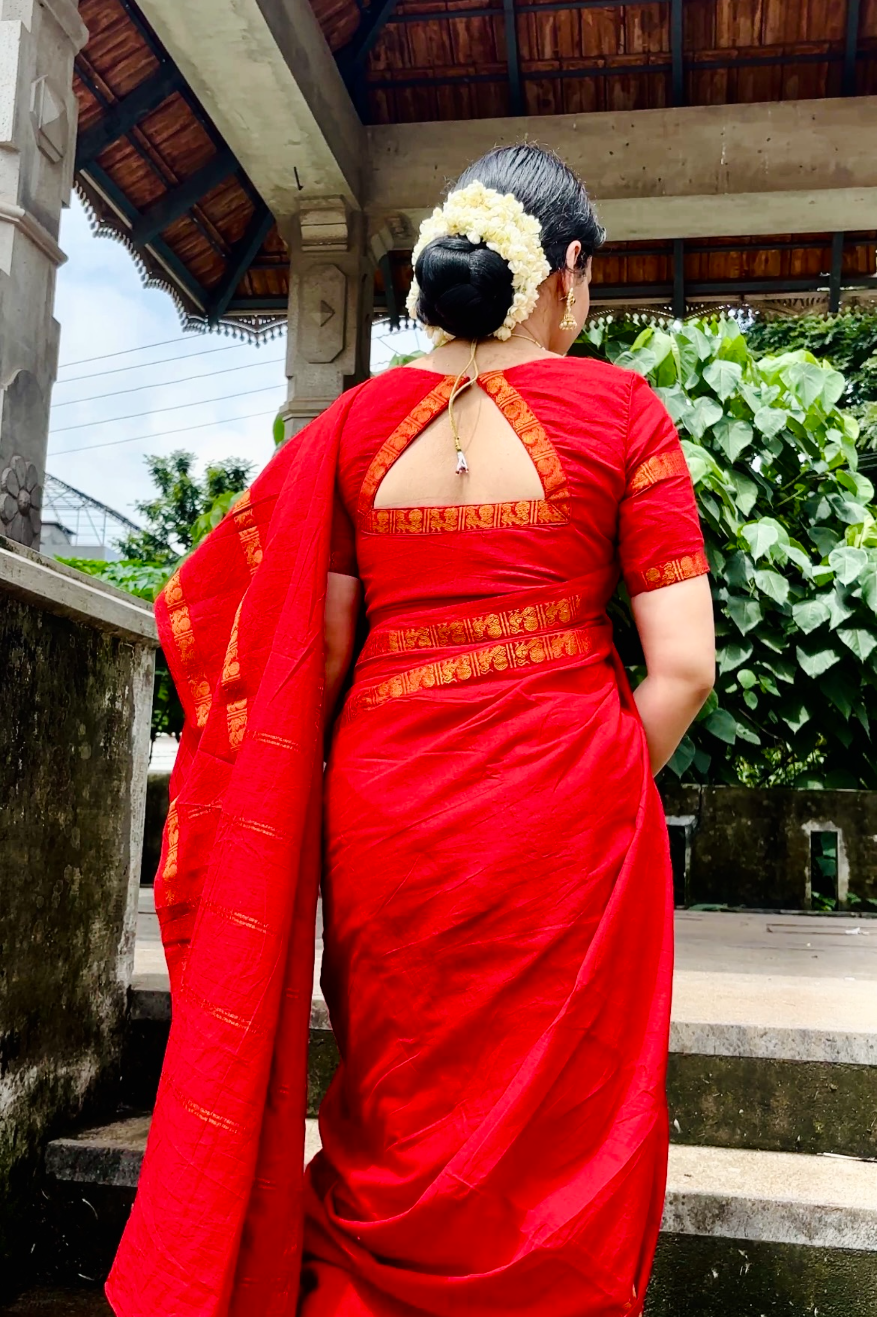 Rettapet Border Red Sungudi Saree