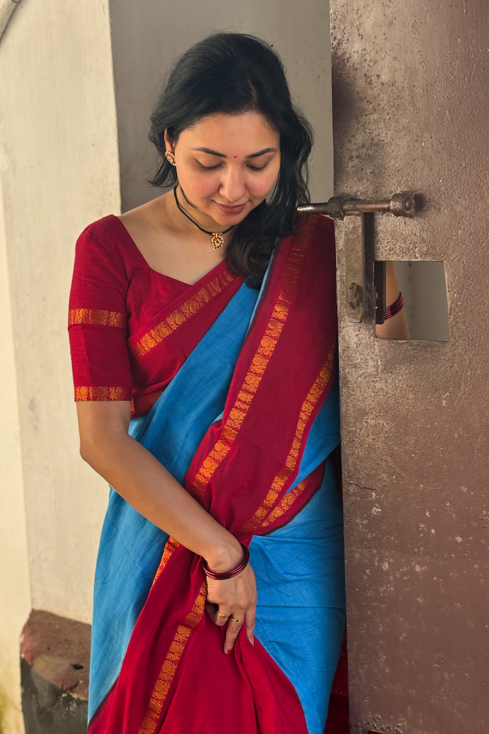 Half & Half Sungudi Saree