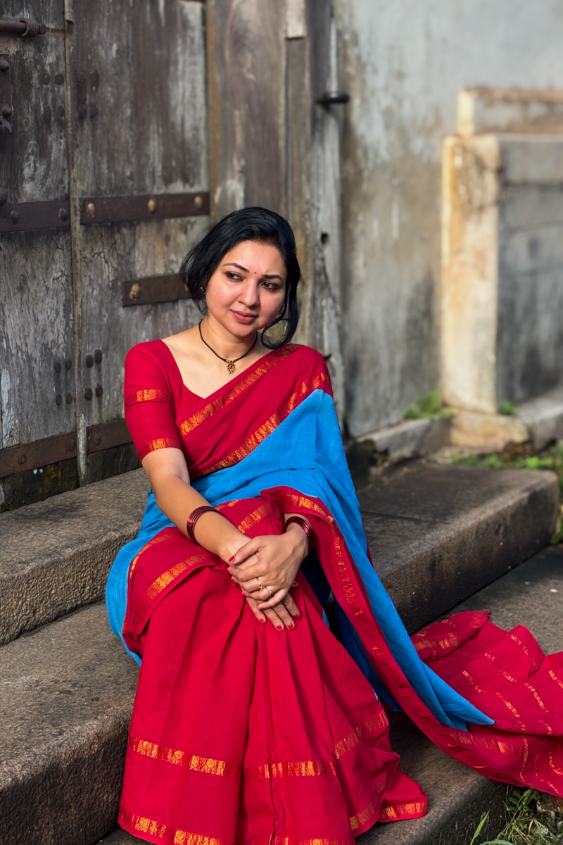Half & Half Sungudi Saree