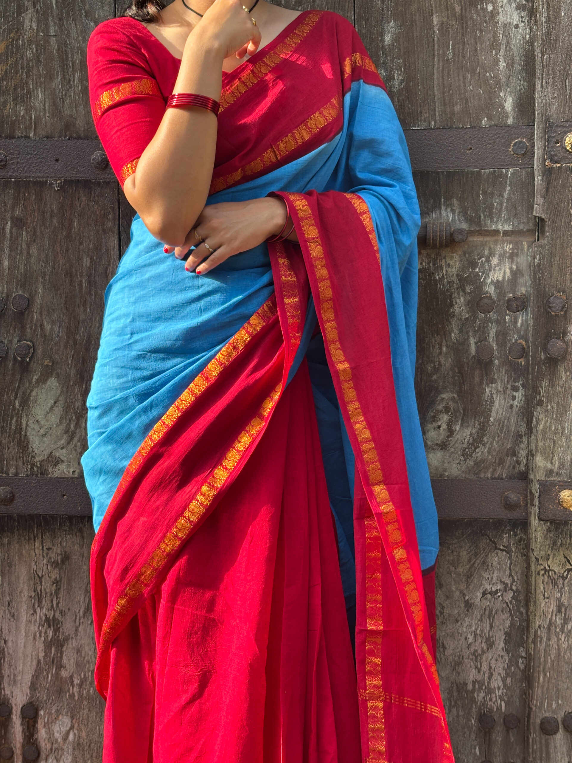 Half & Half Sungudi Saree