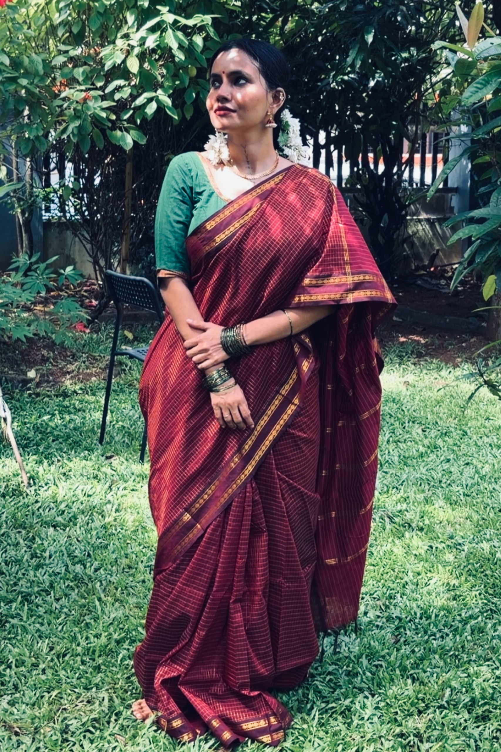 Kalyani Cotton - Deep Maroon