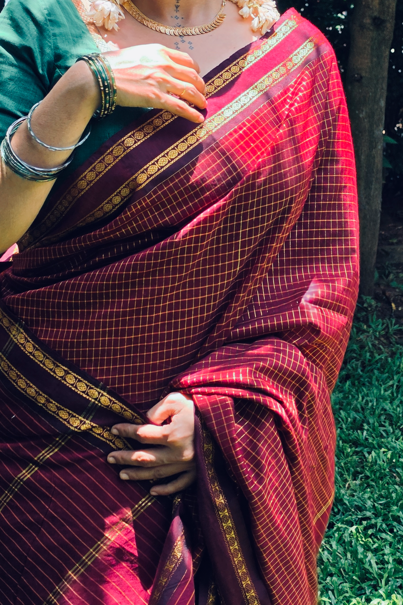 Kalyani Cotton - Deep Maroon